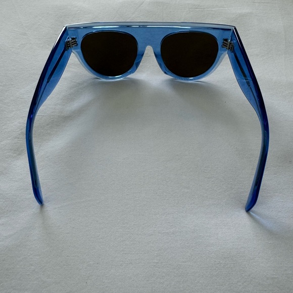 Celine Pilot Sunglasses CL400121 Light Blue/Transparent - Picture 7 of 10